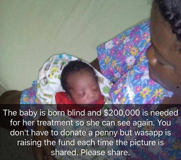 Blind Baby with Mother
