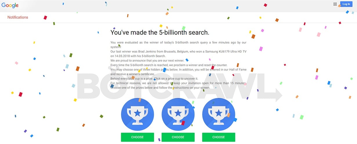 5 Billionth Search Scam