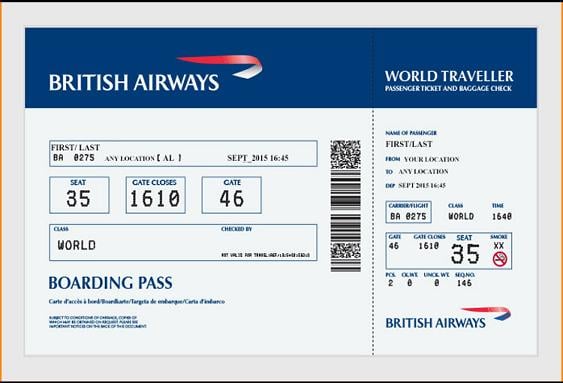 British Airways Ticket