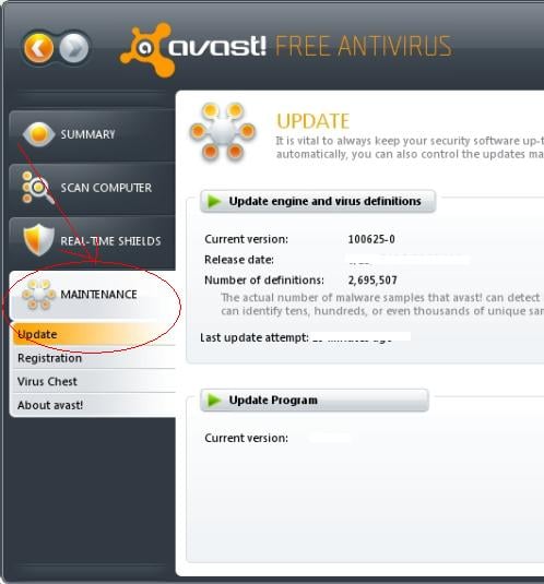 avast blocking sites verion11.1.2245