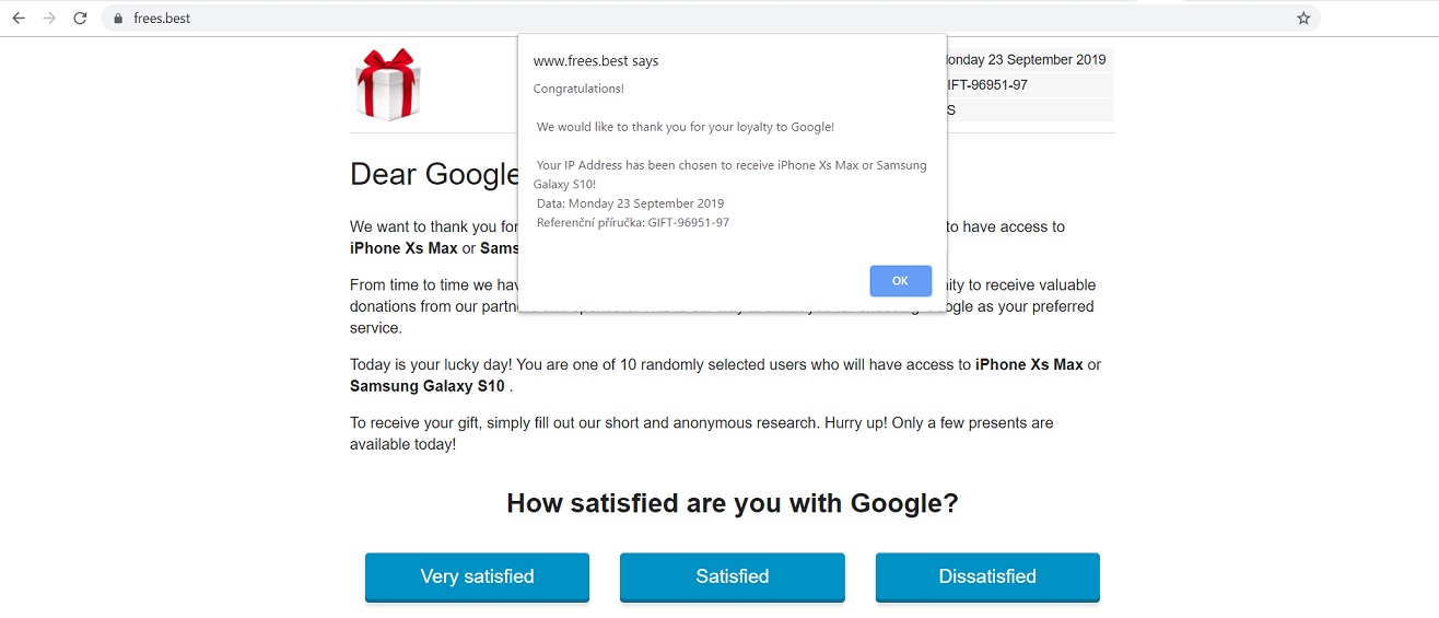  Google IP Address Random iPhone Xs Max or Samsung Galaxy S10 Giveaway