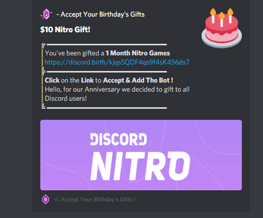 free discord nitro gift link