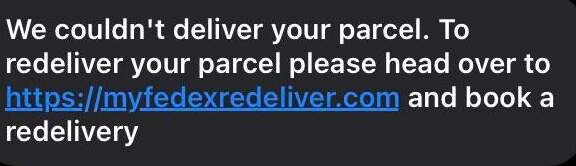 The MyFedexRedeliver Text Scam